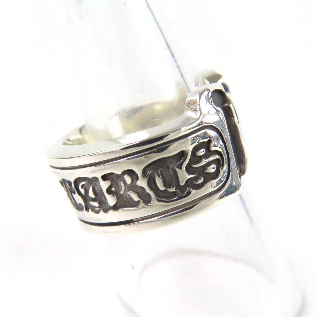 Excellent CHROME HEARTS Ring Large scroll label ring Silver 925 mens