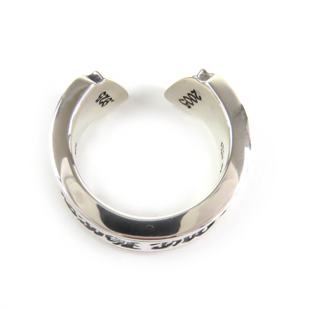 Excellent CHROME HEARTS Ring Large scroll label ring Silver 925 mens