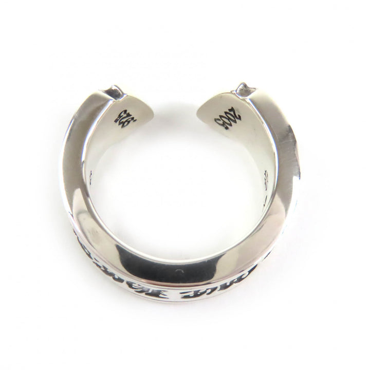 Excellent CHROME HEARTS Ring Large scroll label ring Silver 925 mens