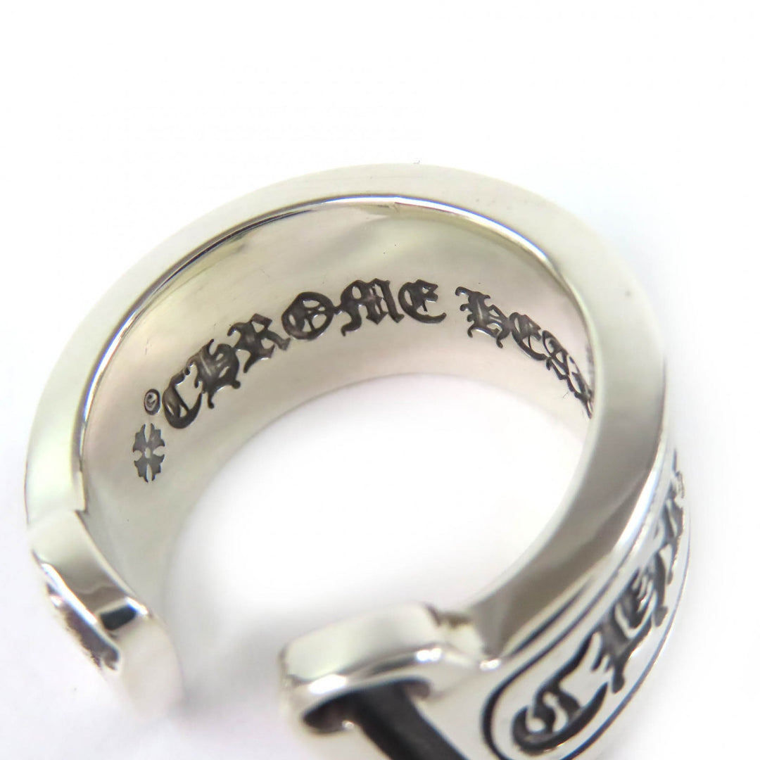 Excellent CHROME HEARTS Ring Large scroll label ring Silver 925 mens