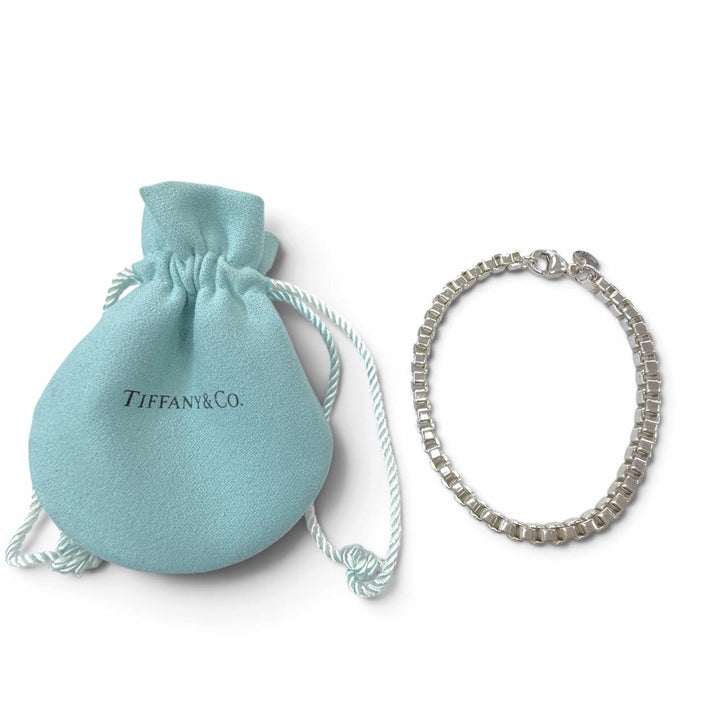 Excellent TIFFANY&Co. bracelet Venetian Chain Silver 925 mens