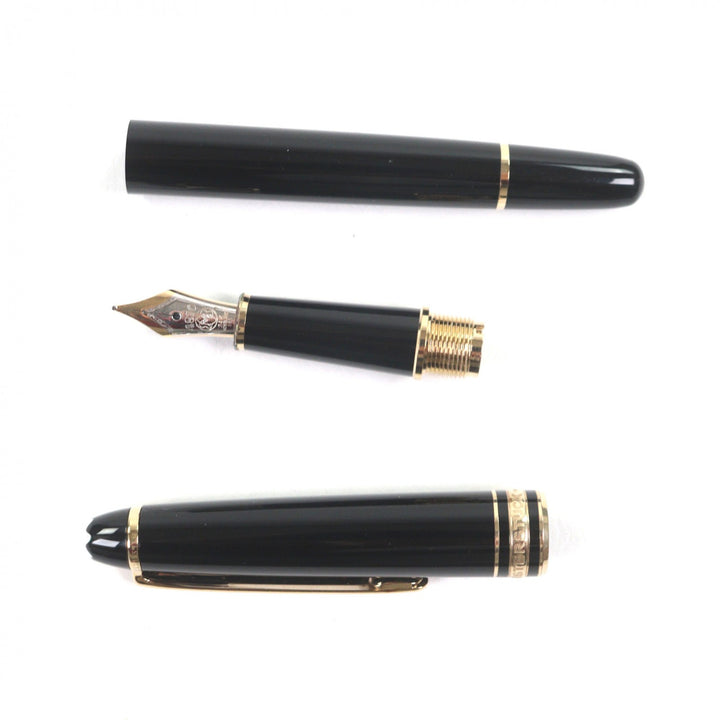 Very Good MONTBLANC fountain pen Meisterstück Classic white star black 14K mens