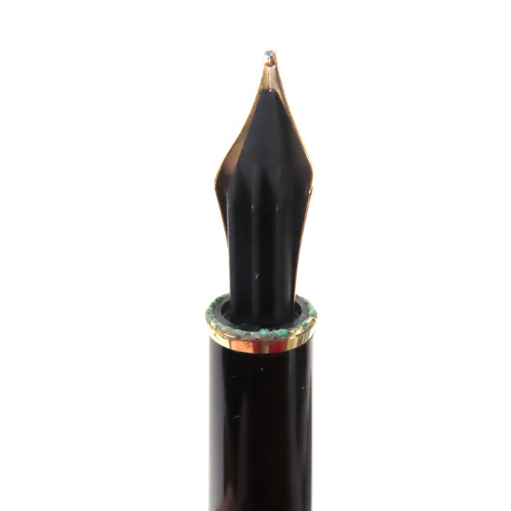 Very Good MONTBLANC fountain pen Meisterstück Classic white star black 14K mens
