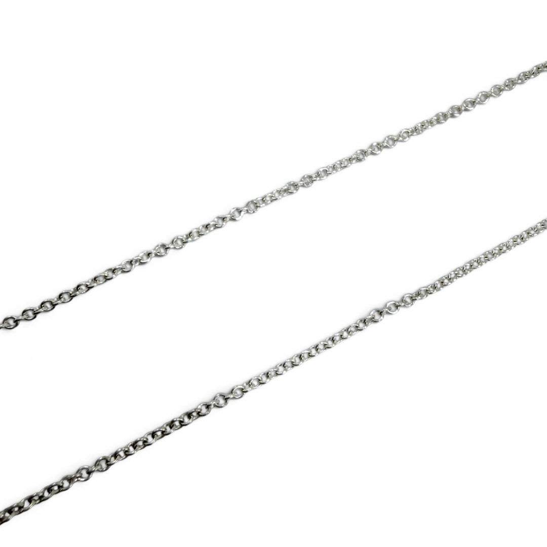 Great TIFFANY&Co. Necklace Mini Double Heart Tag Necklace Silver AG925 Women
