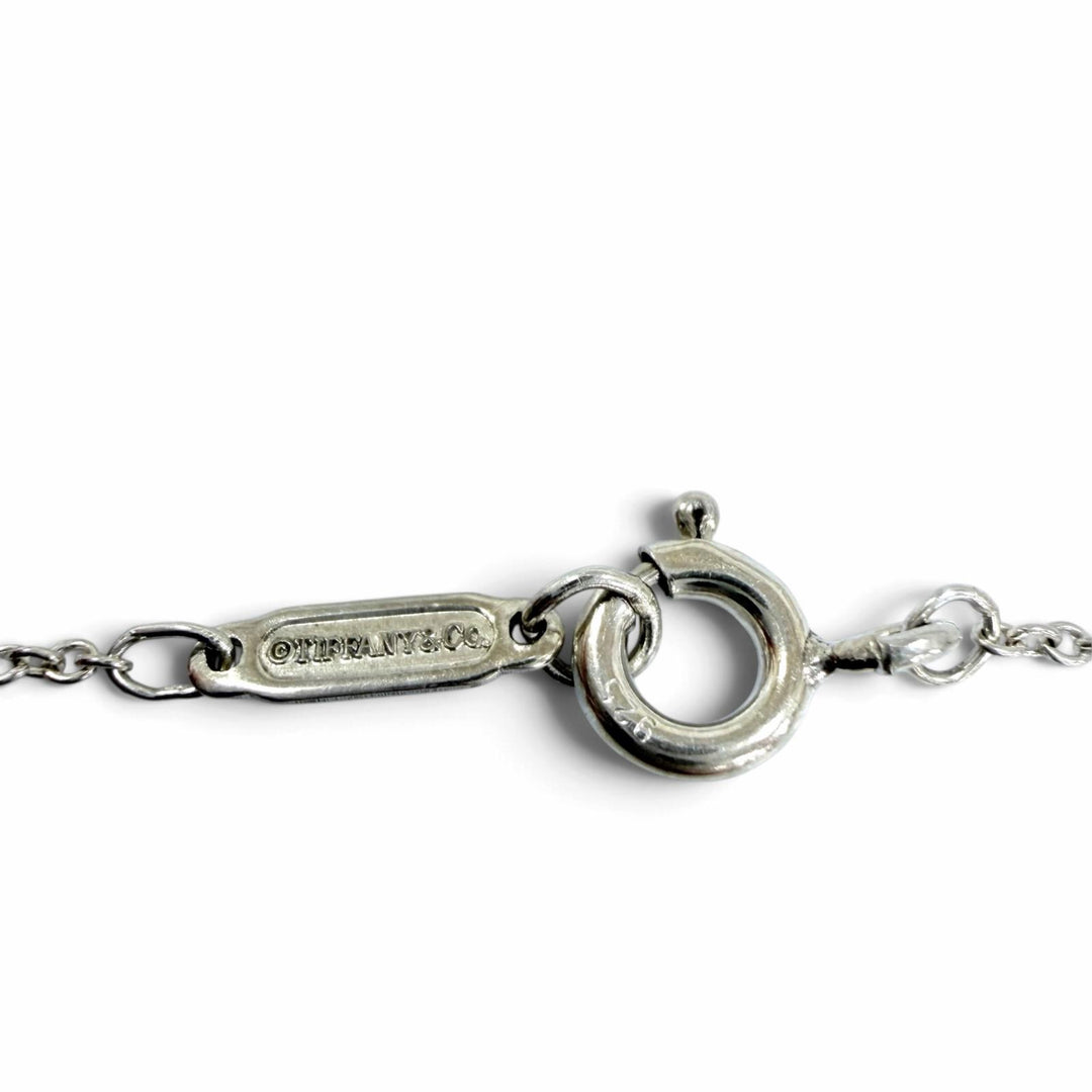 Great TIFFANY&Co. Necklace Mini Double Heart Tag Necklace Silver AG925 Women