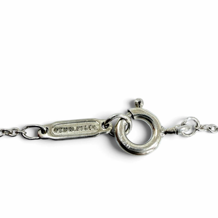 Great TIFFANY&Co. Necklace Mini Double Heart Tag Necklace Silver AG925 Women