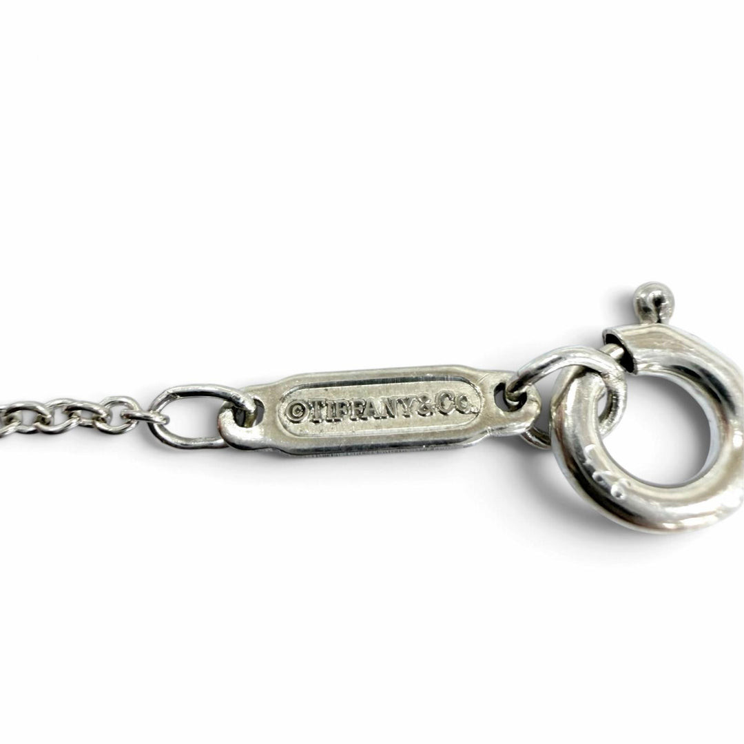 Great TIFFANY&Co. Necklace Mini Double Heart Tag Necklace Silver AG925 Women