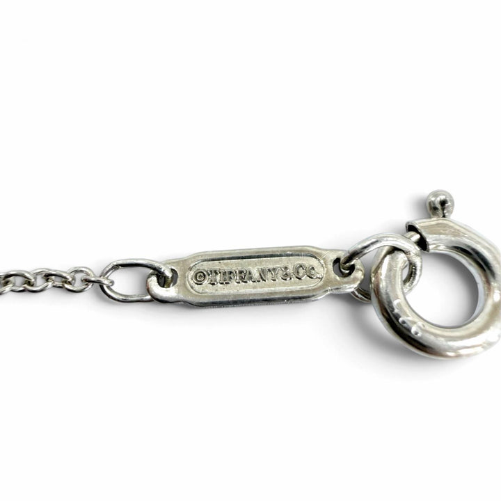 Great TIFFANY&Co. Necklace Mini Double Heart Tag Necklace Silver AG925 Women