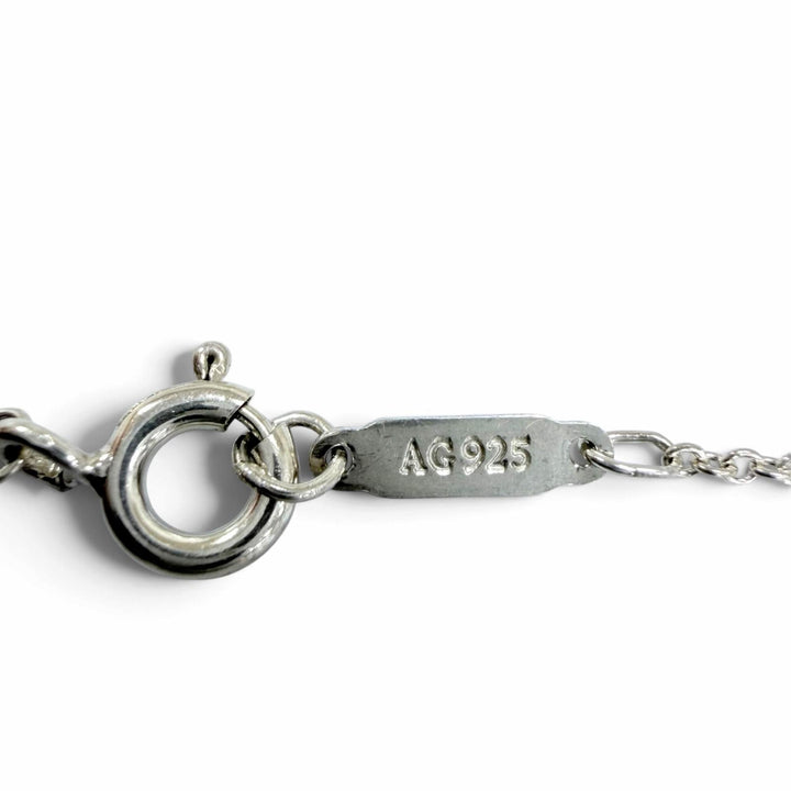 Great TIFFANY&Co. Necklace Mini Double Heart Tag Necklace Silver AG925 Women