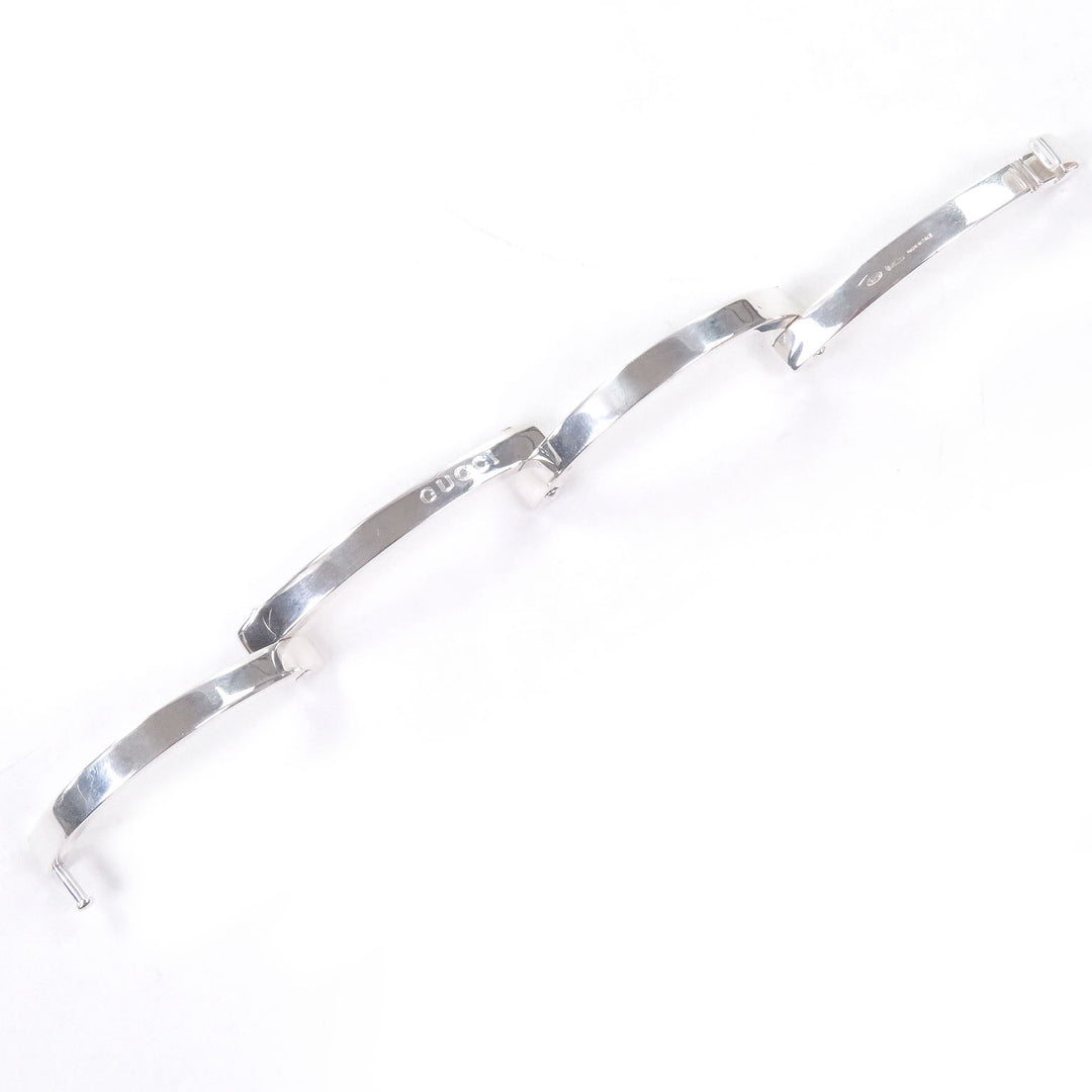 Great GUCCI bracelet Barlink Bangle Silver SV925 Women
