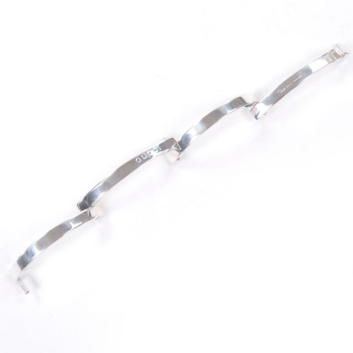 Great GUCCI bracelet Barlink Bangle Silver SV925 Women