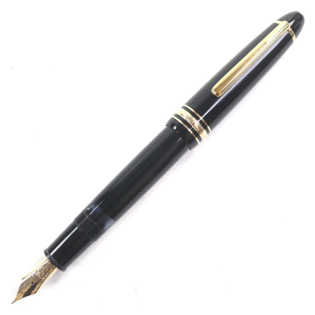 Very Good MONTBLANC fountain pen Meisterstück 147 Traveler Black gold 14K mens