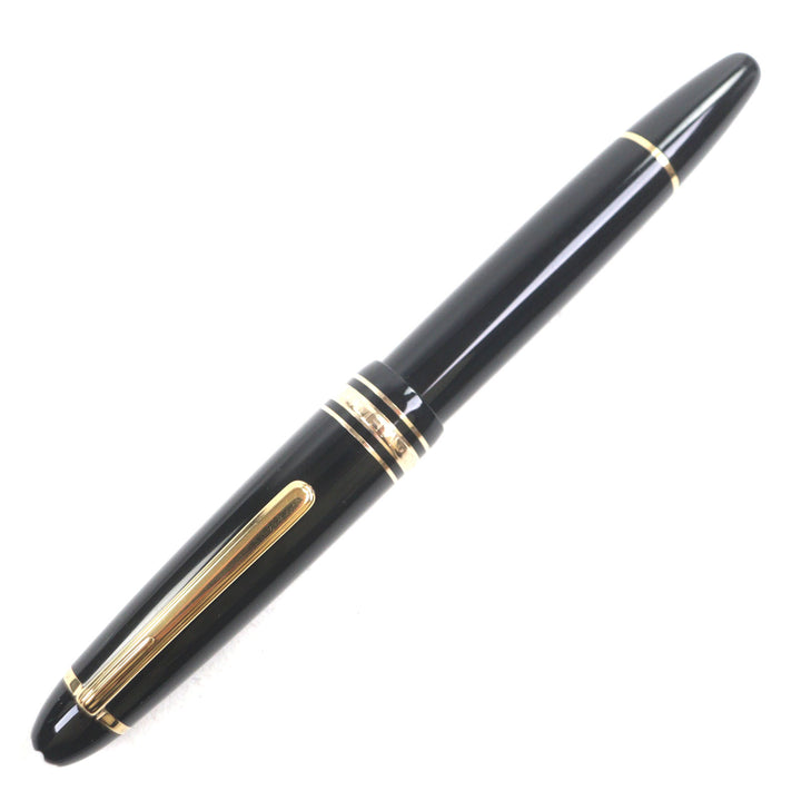 Very Good MONTBLANC fountain pen Meisterstück 147 Traveler Black gold 14K mens