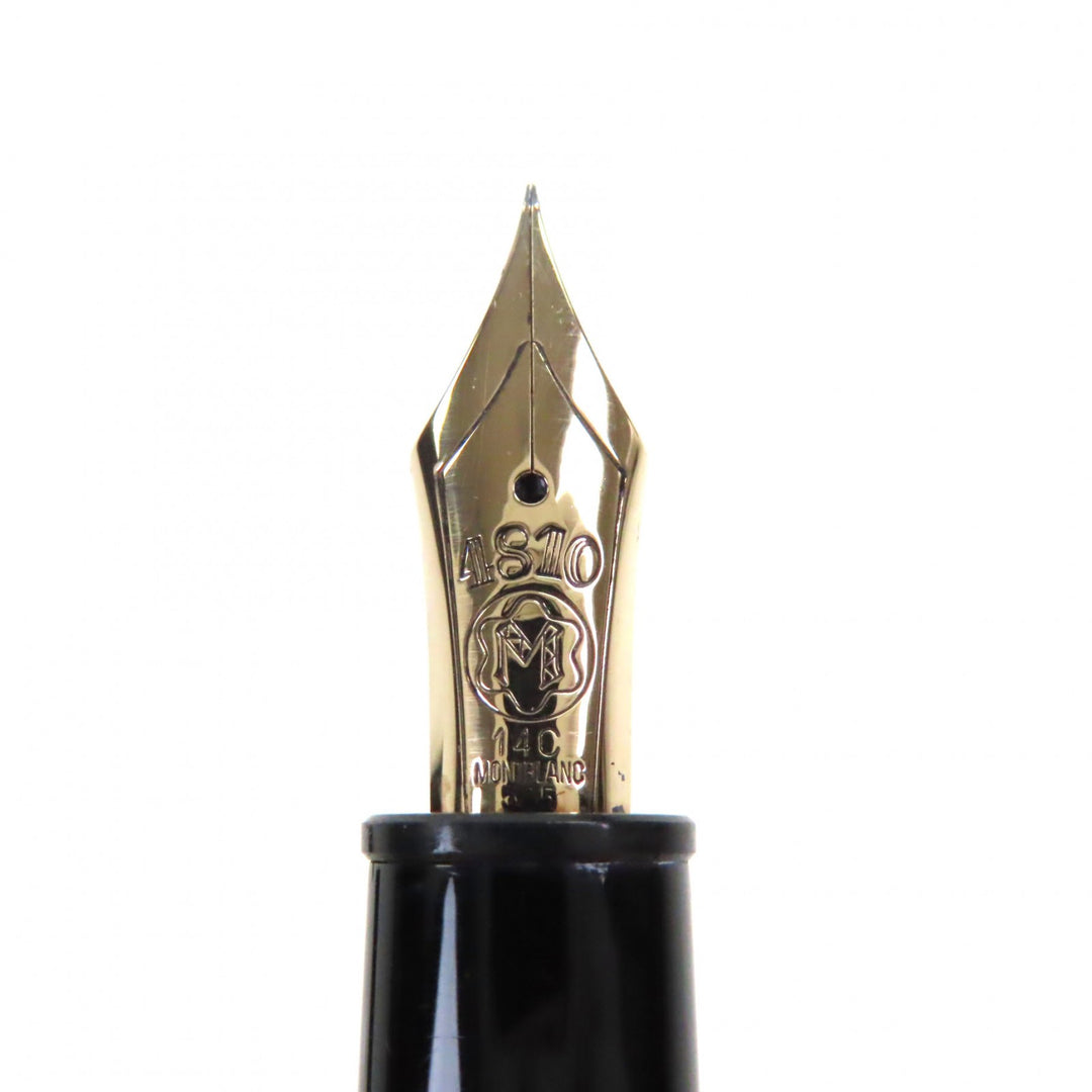 Very Good MONTBLANC fountain pen Meisterstück 147 Traveler Black gold 14K mens