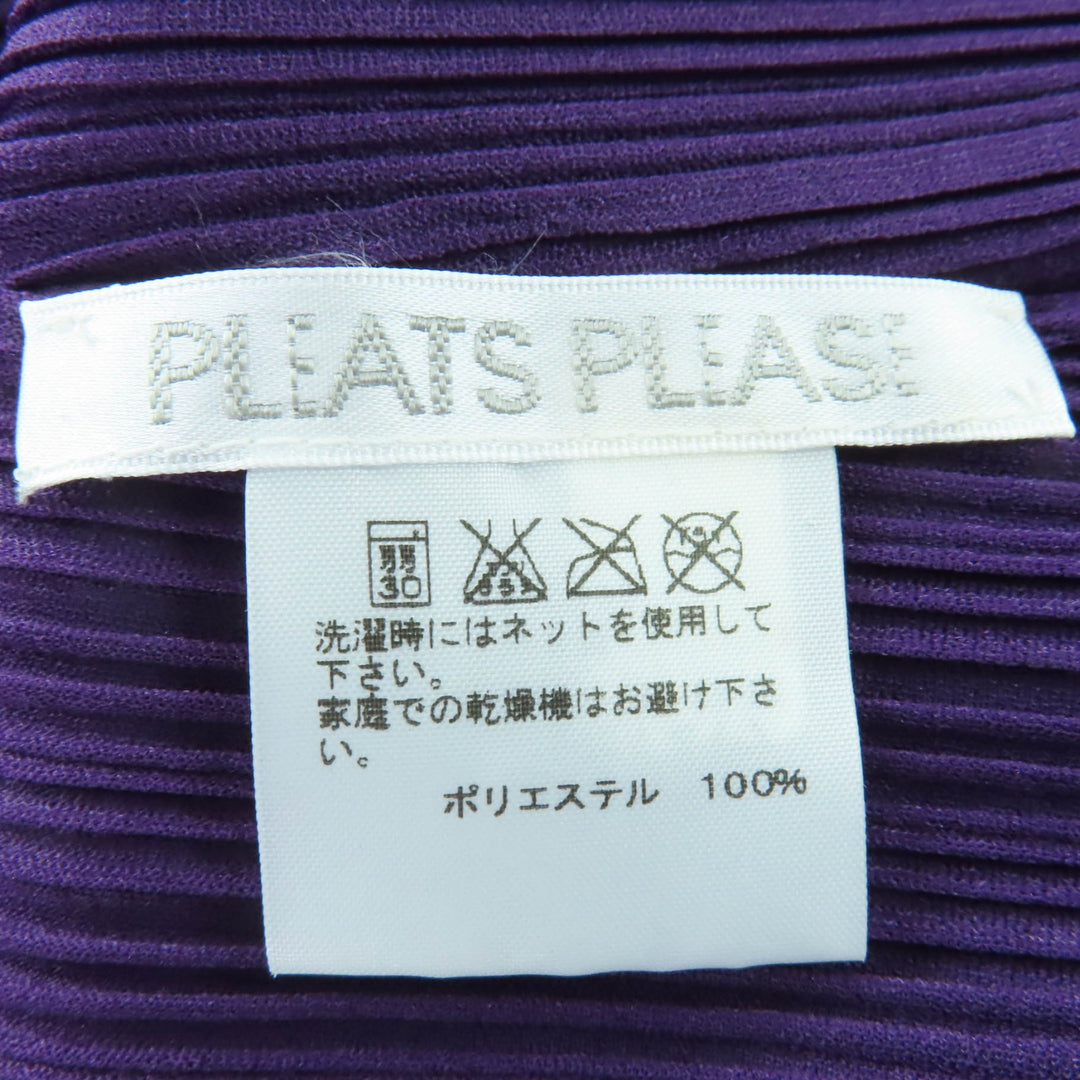 PLEATS PLEASE ワンピース 長袖 パープル レディース 3 PP53-FT362