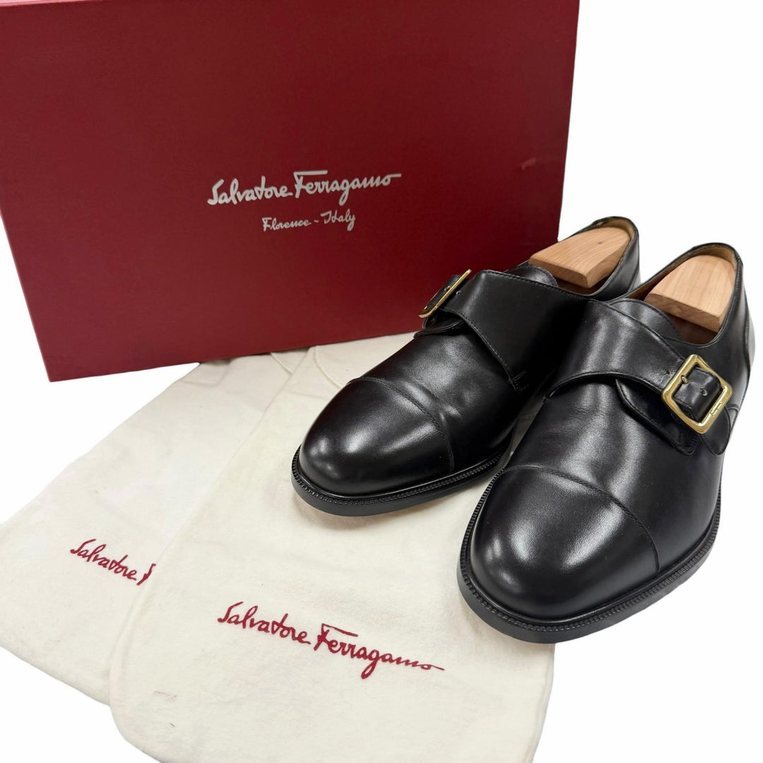 Excellent Salvatore Ferragamo Dress shoes Cap-toe single monk strap