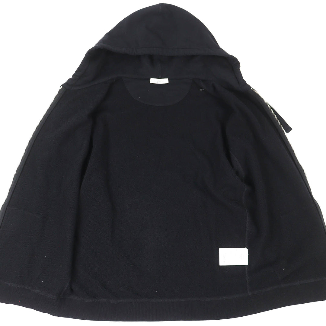 Discounted Great VALENTINO hoodie VLTN logo zip up black cotton mens S TV3MF10W63B