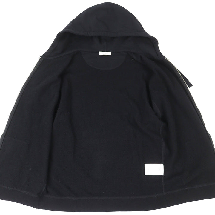 Discounted Great VALENTINO hoodie VLTN logo zip up black cotton mens S TV3MF10W63B