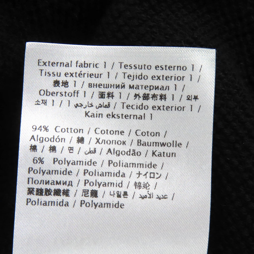 Discounted Great VALENTINO hoodie VLTN logo zip up black cotton mens S TV3MF10W63B
