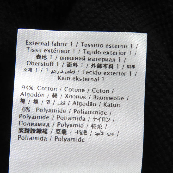 Discounted Great VALENTINO hoodie VLTN logo zip up black cotton mens S TV3MF10W63B