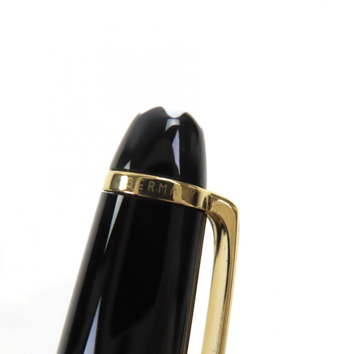 非常に良い モンブラン 万年筆 マイスターシュテュック クラシック ホワイトスター ブラックゴールド 14K