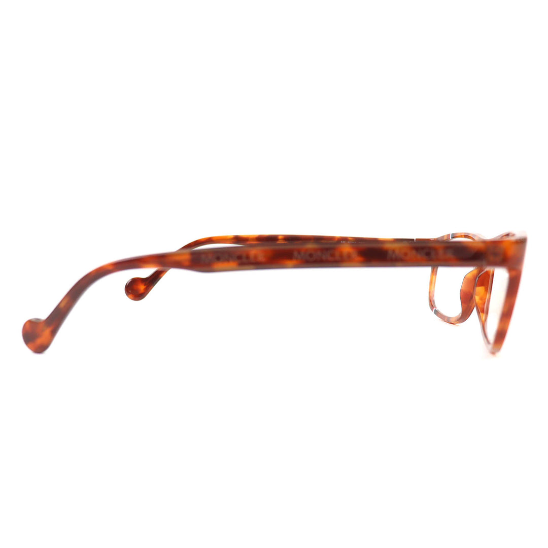 Pristine MONCLER Glasses Tortoiseshell pattern tricolor accent Brown ML5063 053