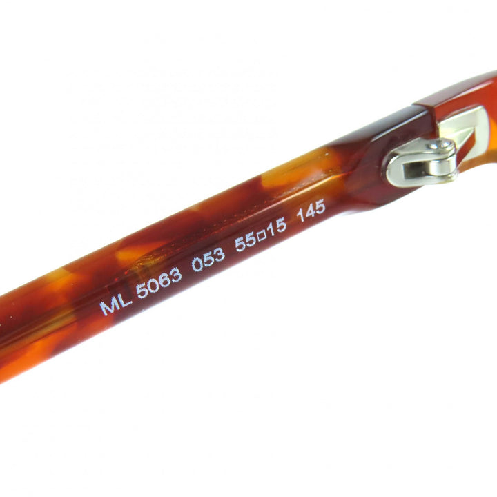 Pristine MONCLER Glasses Tortoiseshell pattern tricolor accent Brown ML5063 053