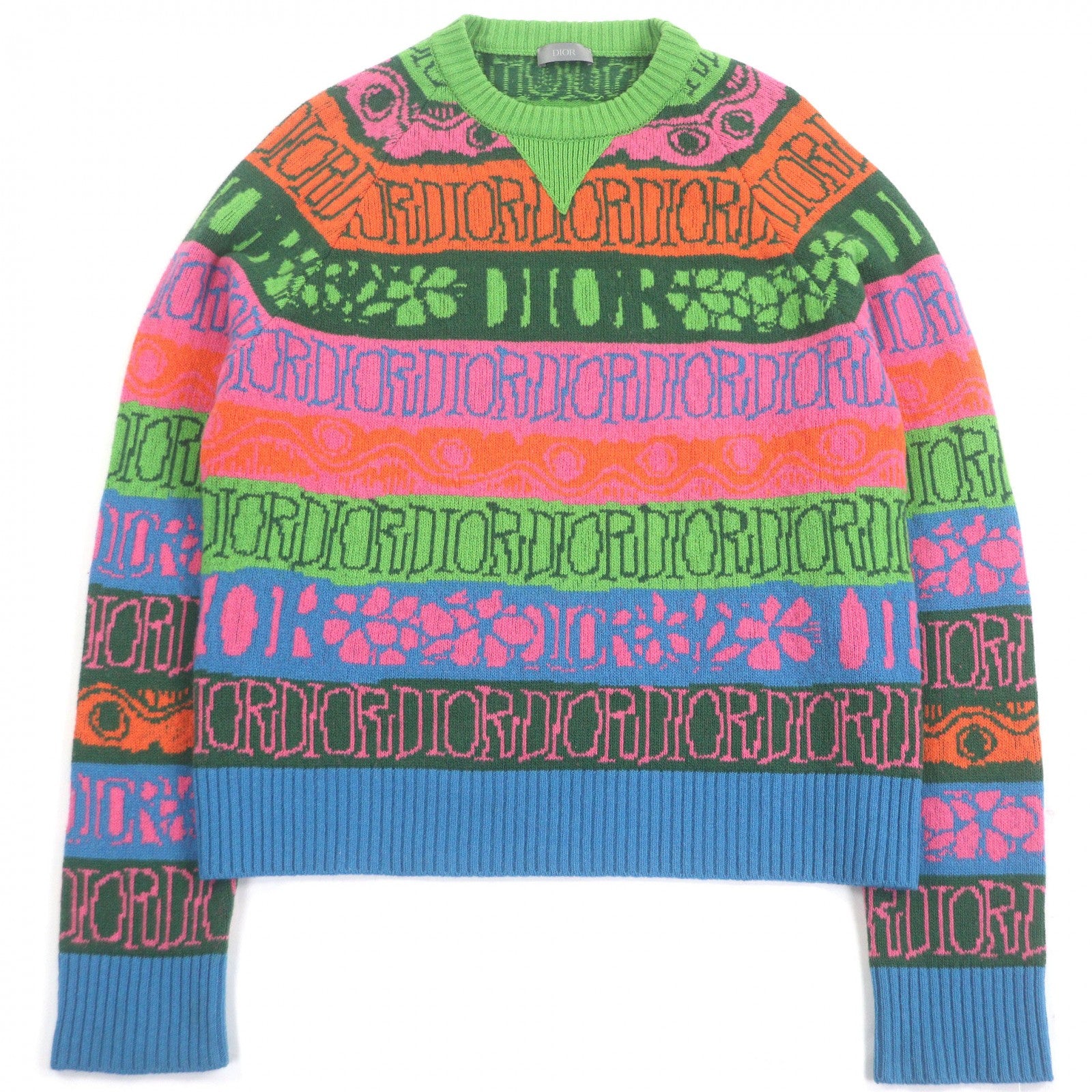 Discounted Excellent DIOR SHAWN STUSSY sweater multicolor wool