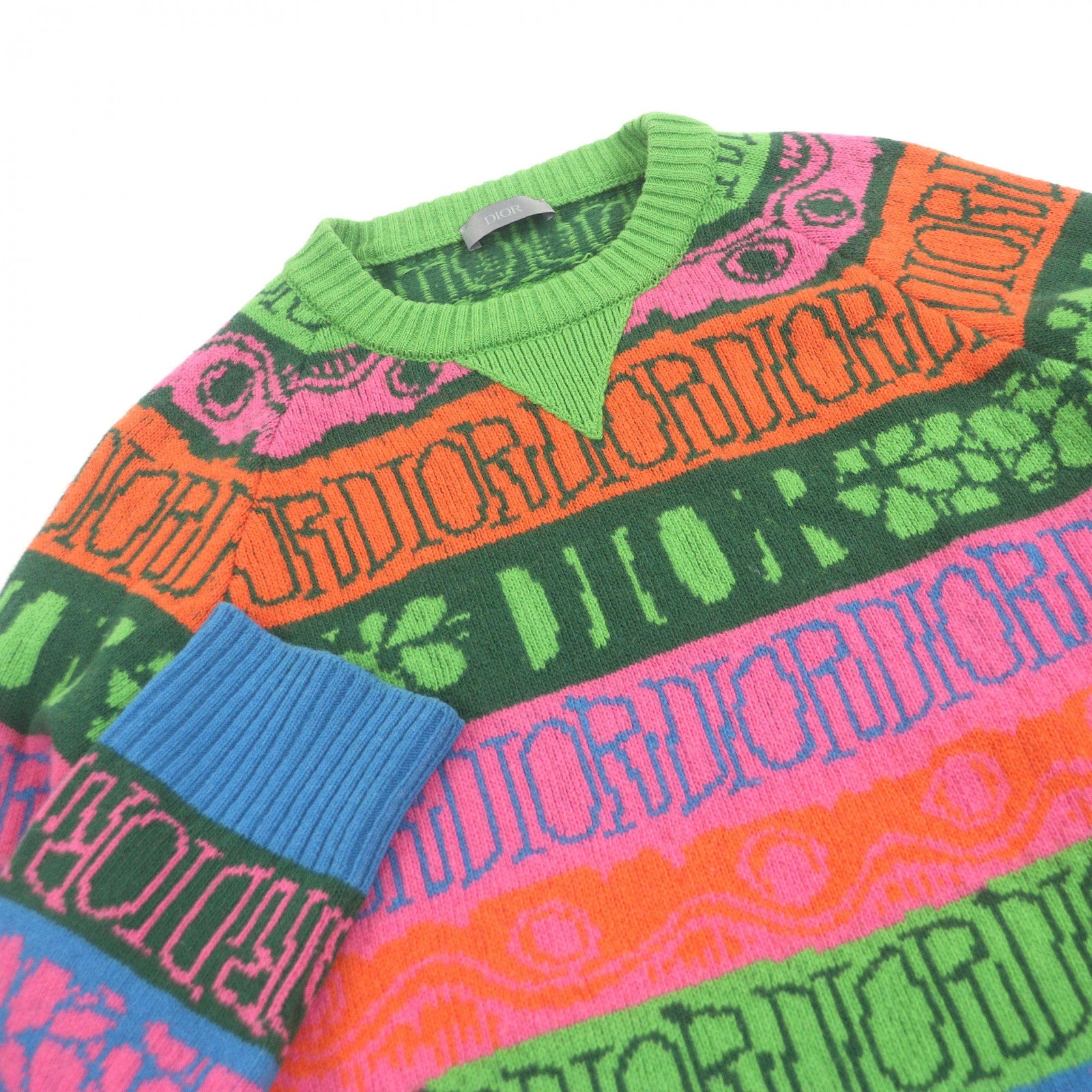 Discounted Excellent DIOR SHAWN STUSSY sweater multicolor wool