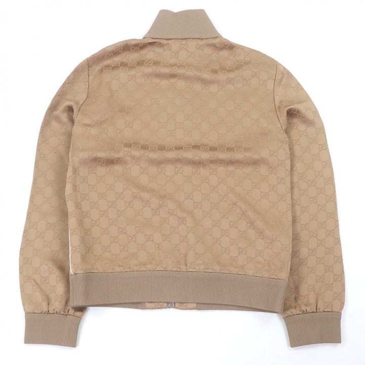 Excellent GUCCI Blouson GG jacquard zip jacket GG logo track jacket beige