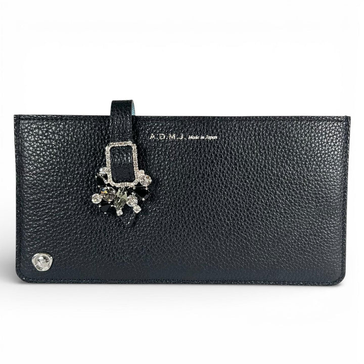 Excellent ADMJアクセソワ Purse Bijoux Black Silver leather Women