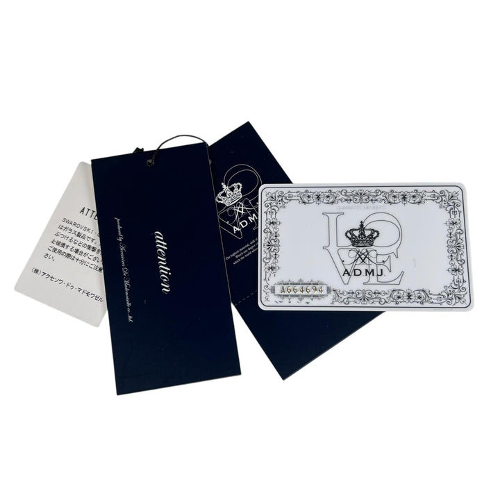 Excellent ADMJアクセソワ Purse Bijoux Black Silver leather Women