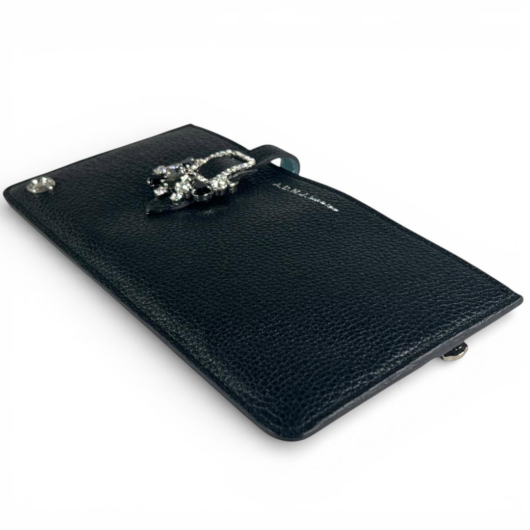 Excellent ADMJアクセソワ Purse Bijoux Black Silver leather Women