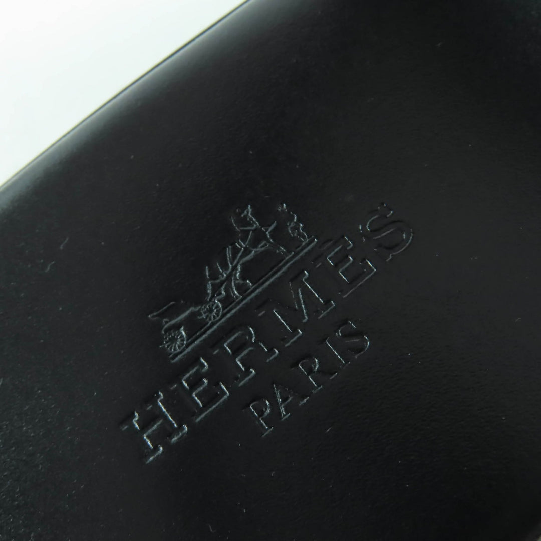 Excellent HERMES Sandals Armoni H logo ankle strap leather flats 38 232080Z