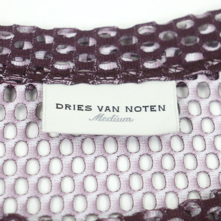 Discounted Excellent DRIES VAN NOTEN numbering tops oversized mesh tee Collection model M