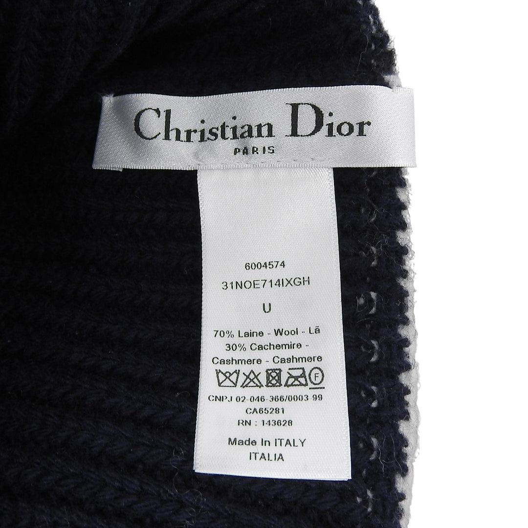 Excellent Christian Dior Knit cap Navy wool Women 31NOE714IXGH