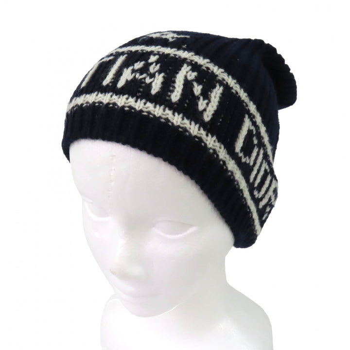 Excellent Christian Dior Knit cap Navy wool Women 31NOE714IXGH