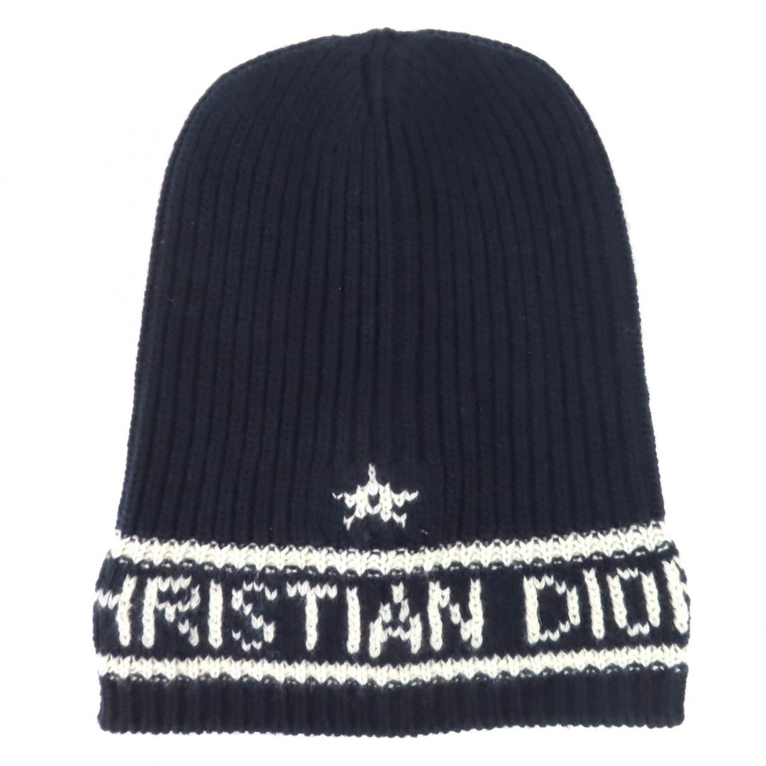 Excellent Christian Dior Knit cap Navy wool Women 31NOE714IXGH