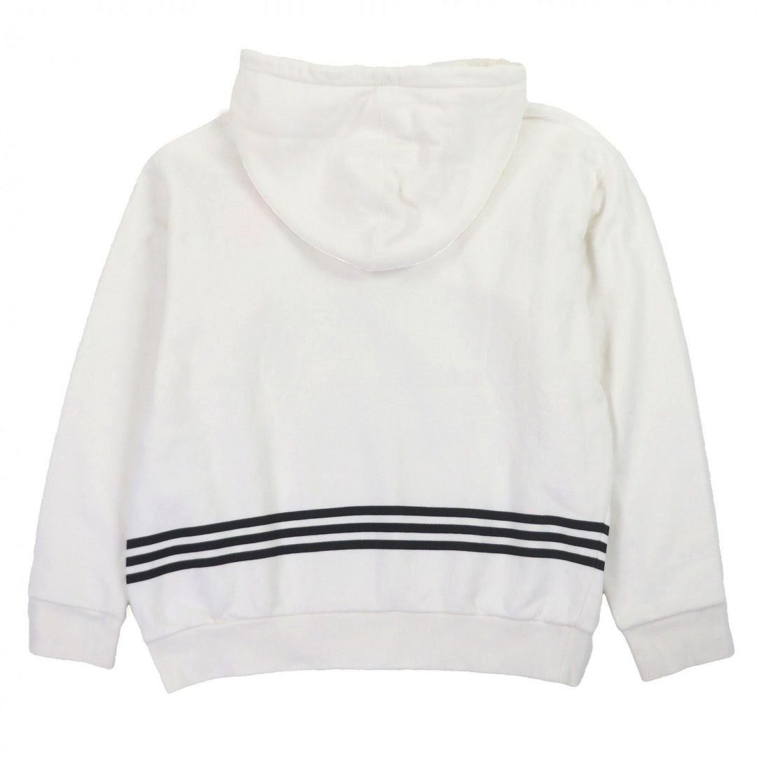 Pristine GUCCI×adidas hoodie Logo print pullover white cotton mens S 717427