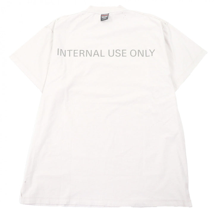 Excellent BALENCIAGA Short sleeve T-shirt Inside-out distressed finish Ivory