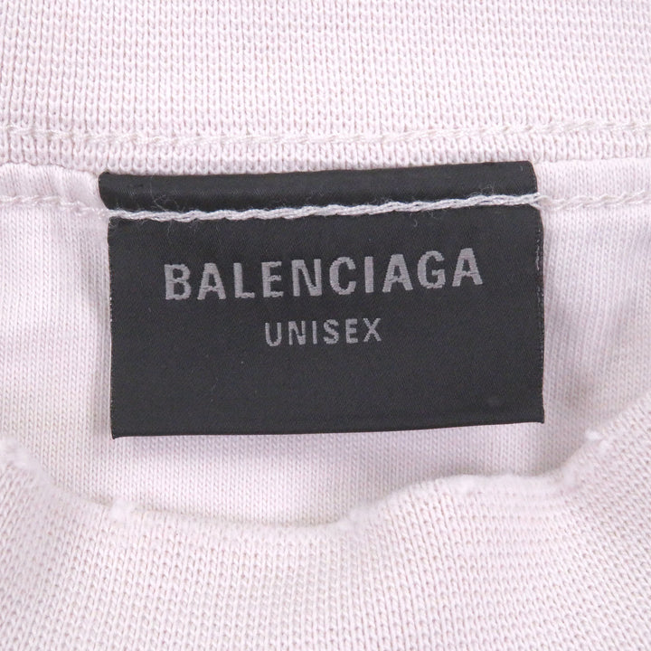 Excellent BALENCIAGA Short sleeve T-shirt Inside-out distressed finish Ivory