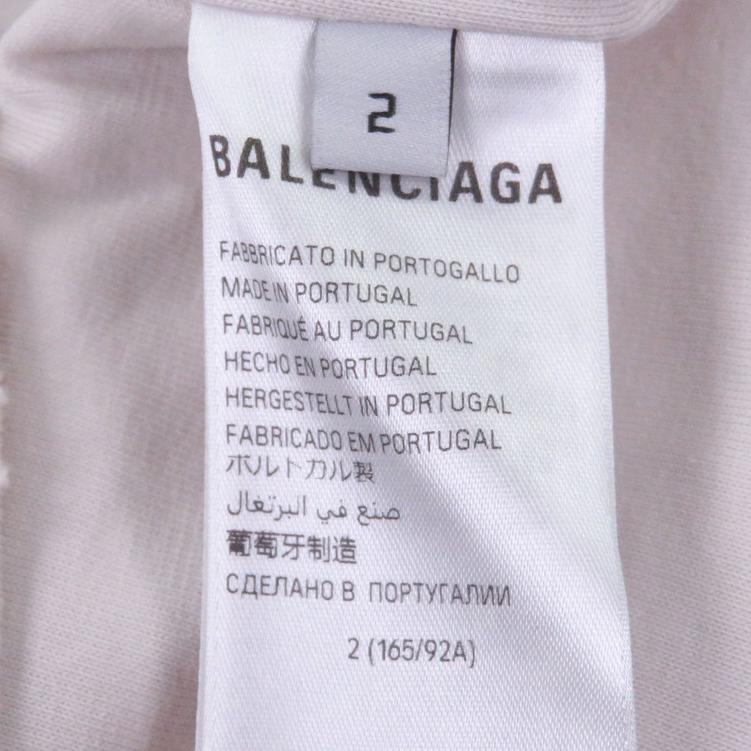 Excellent BALENCIAGA Short sleeve T-shirt Inside-out distressed finish Ivory