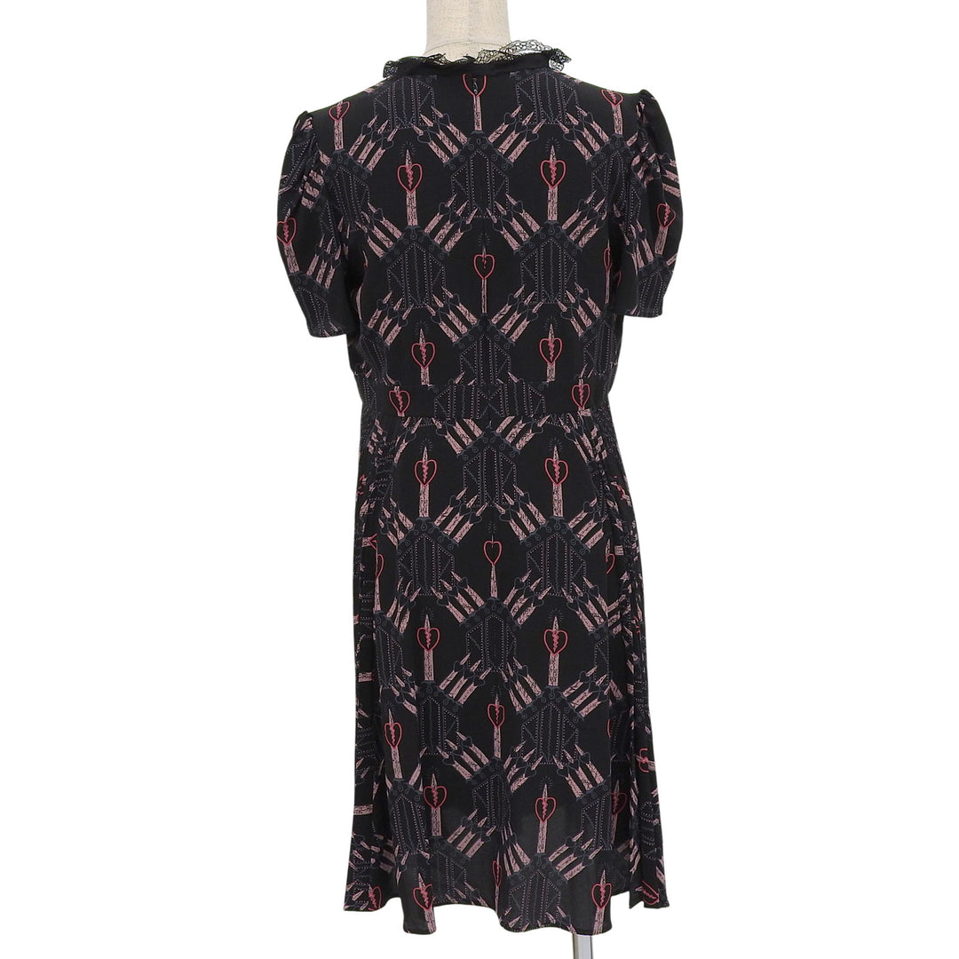 Excellent Valentino one piece black silk Women 42