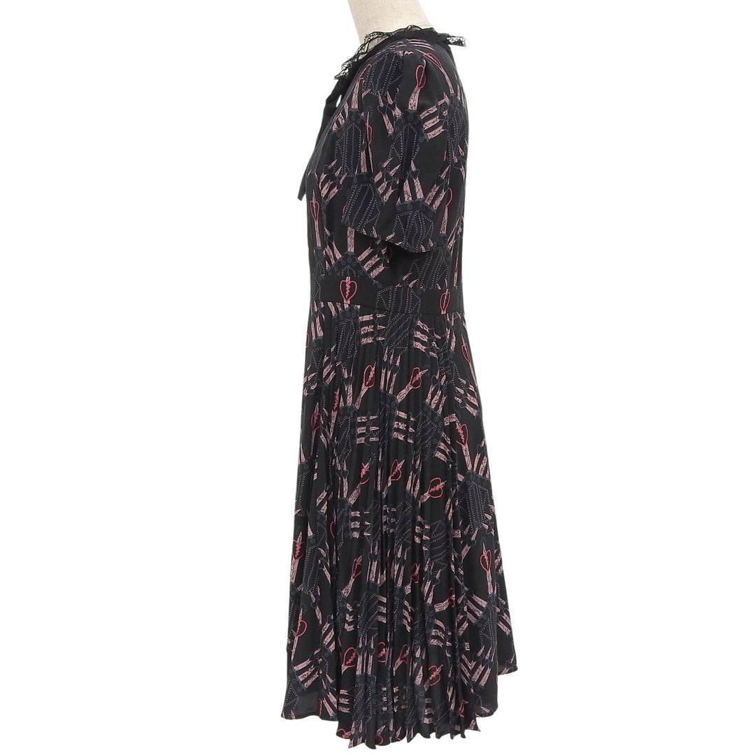 Excellent Valentino one piece black silk Women 42