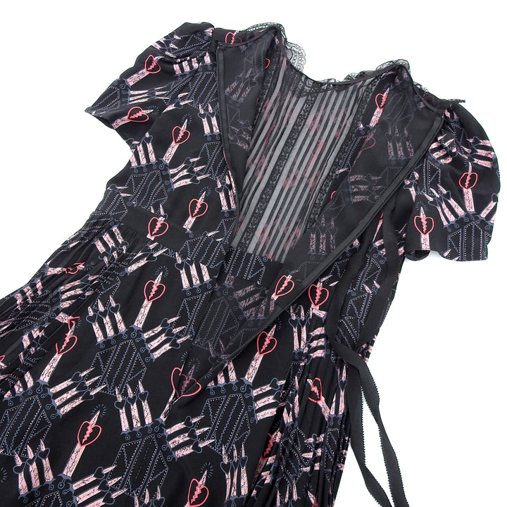 Excellent Valentino one piece black silk Women 42