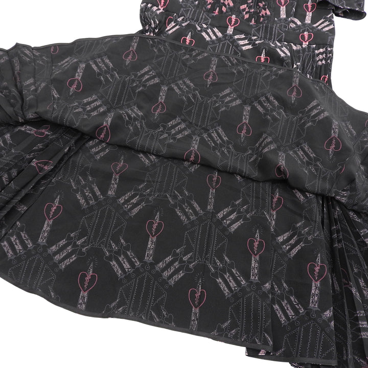 Excellent Valentino one piece black silk Women 42
