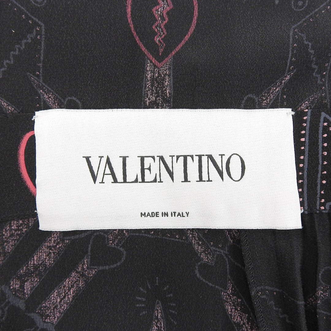 Excellent Valentino one piece black silk Women 42
