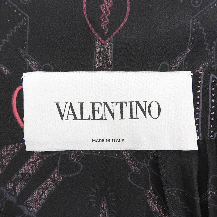 Excellent Valentino one piece black silk Women 42