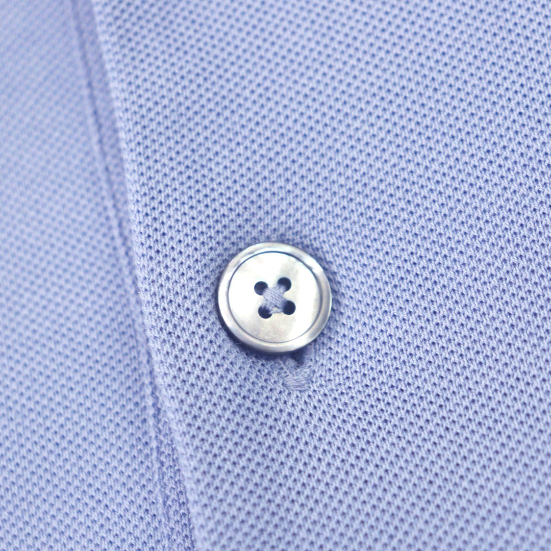Great HERMES Short sleeve polo shirt purple cotton mens M