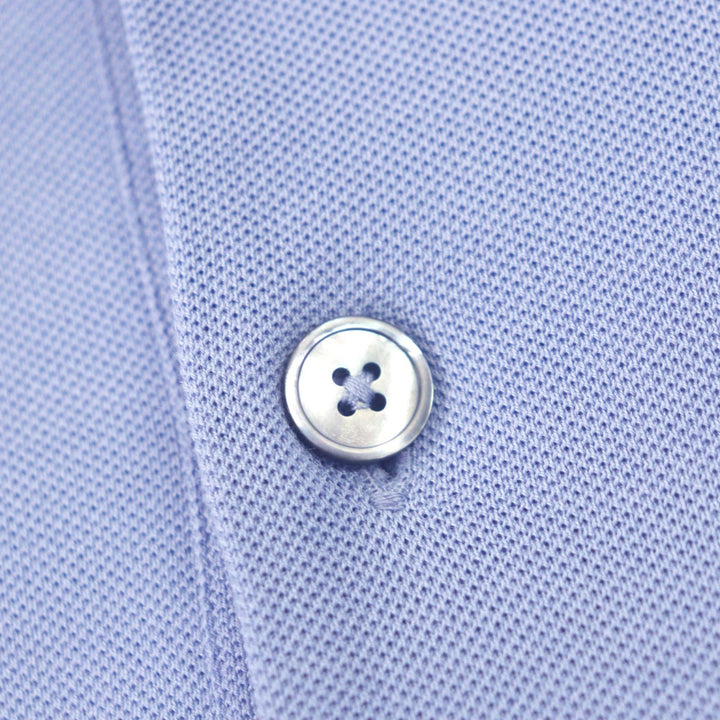 Great HERMES Short sleeve polo shirt purple cotton mens M